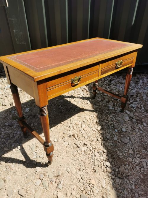 art's and crafts walnut writing table - CATEGORY: ANTIQUE TABLES - DATED 1900