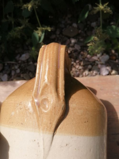 2 DEVON STONEWARE VICTORIAN WINE OR SPIRIT JUGS - ADDITIONAL PHOTO 1