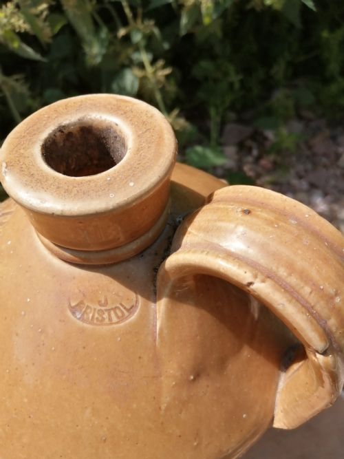 2 DEVON STONEWARE VICTORIAN WINE OR SPIRIT JUGS - ADDITIONAL PHOTO 3
