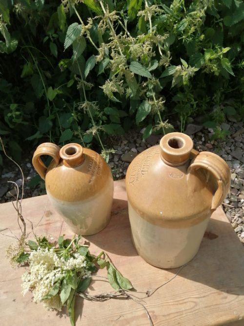 2 DEVON STONEWARE VICTORIAN WINE OR SPIRIT JUGS - ADDITIONAL PHOTO 4