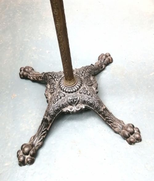 A VICTORIAN TELESCOPIC CAST IRON AND BRASS READINGMUSIC STAND - ADDITIONAL PHOTO 1