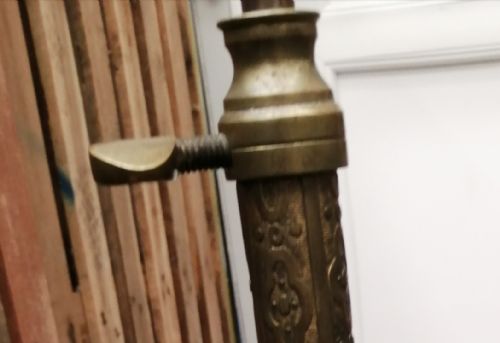 A VICTORIAN TELESCOPIC CAST IRON AND BRASS READINGMUSIC STAND - ADDITIONAL PHOTO 3