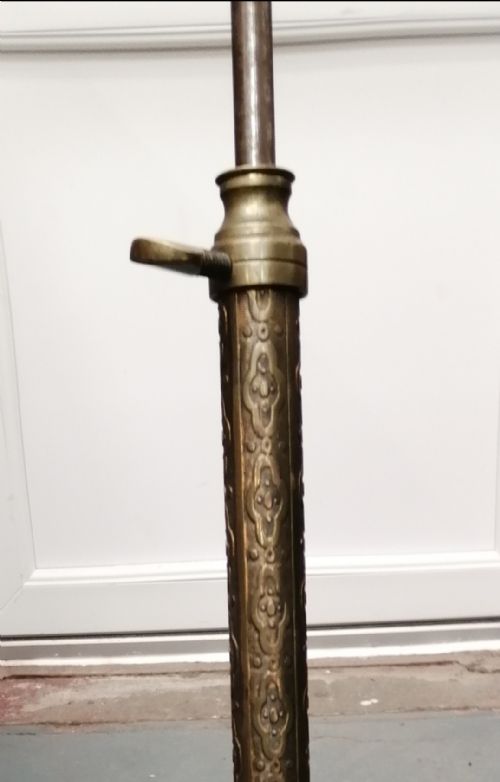 A VICTORIAN TELESCOPIC CAST IRON AND BRASS READINGMUSIC STAND - ADDITIONAL PHOTO 5