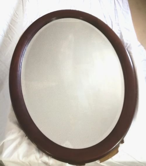 large edwardian oval wall mirror - CATEGORY: ANTIQUE MIRRORS - DATED 1910