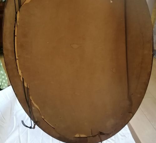 LARGE EDWARDIAN OVAL WALL MIRROR - ADDITIONAL PHOTO 1