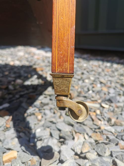 EDWARDIAN INLAID UNUSUAL DROP FLAP OCCASIONAL TABLE - ADDITIONAL PHOTO 1