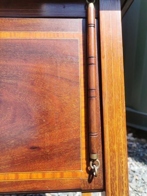 EDWARDIAN INLAID UNUSUAL DROP FLAP OCCASIONAL TABLE - ADDITIONAL PHOTO 3