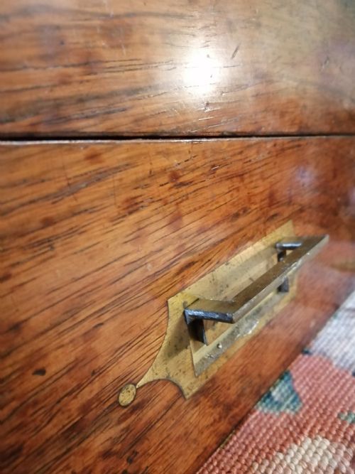 A REGENCY ROSEWOOD EBONY AND BRASS INLAID WRITING SLOPE - ADDITIONAL PHOTO 5