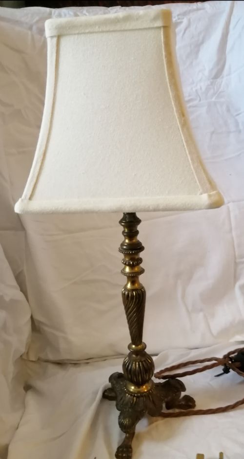 19c gilt bronze table lamp - CATEGORY: ANTIQUE LIGHTING - DATED 1880