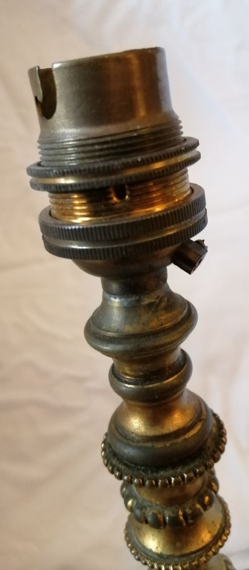 19C GILT BRONZE TABLE LAMP - ADDITIONAL PHOTO 1