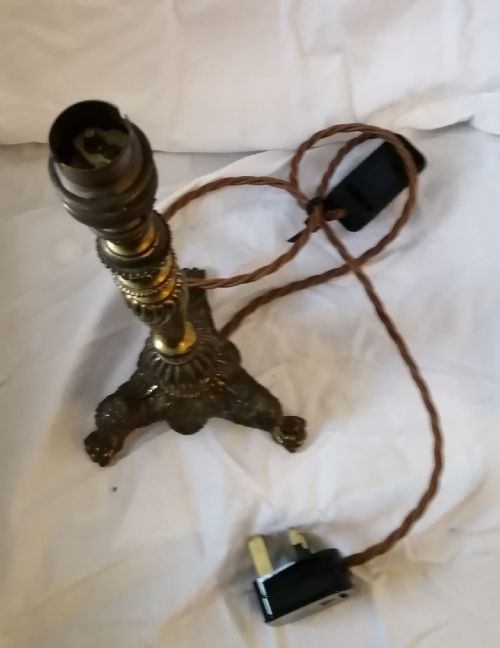 19C GILT BRONZE TABLE LAMP - ADDITIONAL PHOTO 2