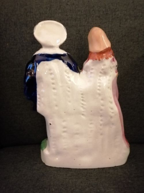 VICTORIAN STAFFORDSHIRE FIGURE HENRY THE 8TH AND ANNE BOLEYN - ADDITIONAL PHOTO 1