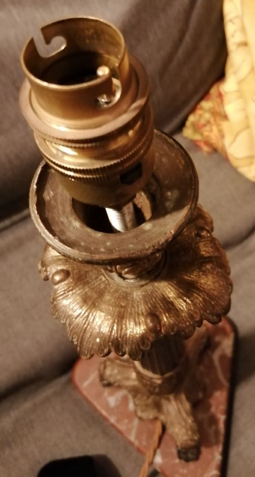 ANTIQUE FRENCH EMPIRE STYLE TABLE LAMP - ADDITIONAL PHOTO 2