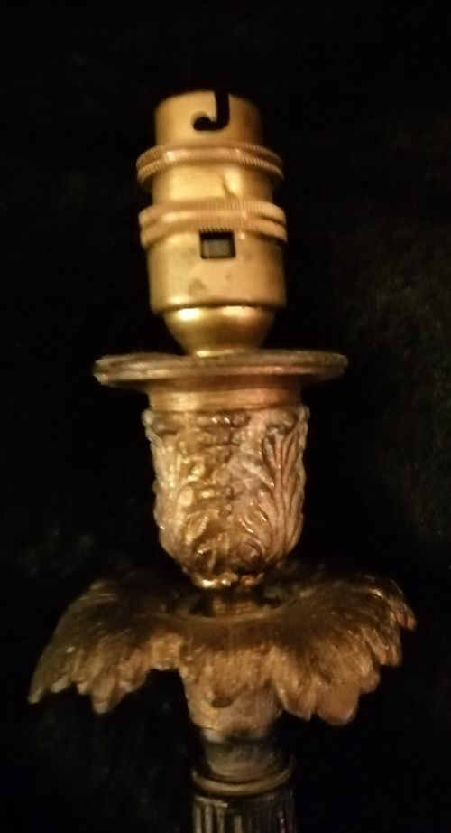ANTIQUE FRENCH EMPIRE STYLE TABLE LAMP - ADDITIONAL PHOTO 4