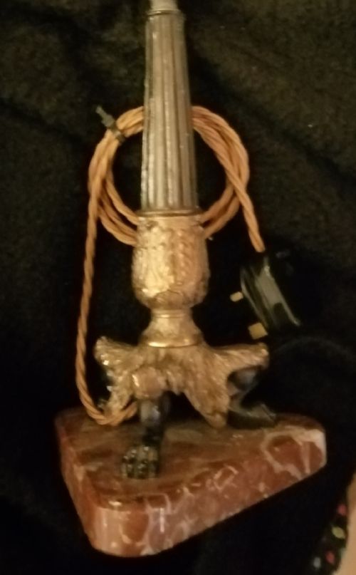 ANTIQUE FRENCH EMPIRE STYLE TABLE LAMP - ADDITIONAL PHOTO 6