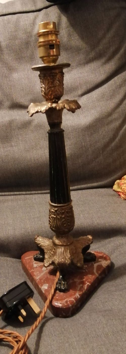 ANTIQUE FRENCH EMPIRE STYLE TABLE LAMP - ADDITIONAL PHOTO 7