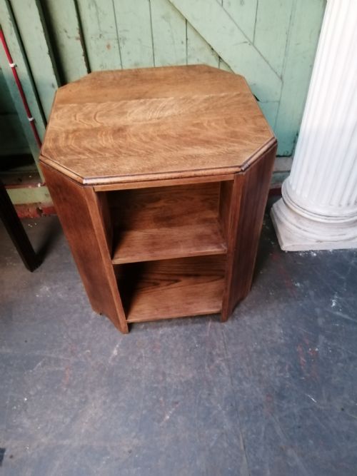 ART DECO SOLID OAK BOOK LAMP TABLE - ADDITIONAL PHOTO 1