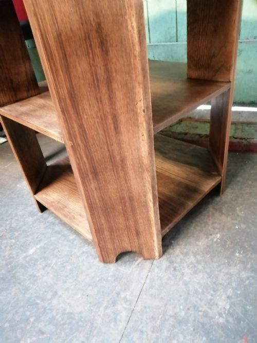 ART DECO SOLID OAK BOOK LAMP TABLE - ADDITIONAL PHOTO 5