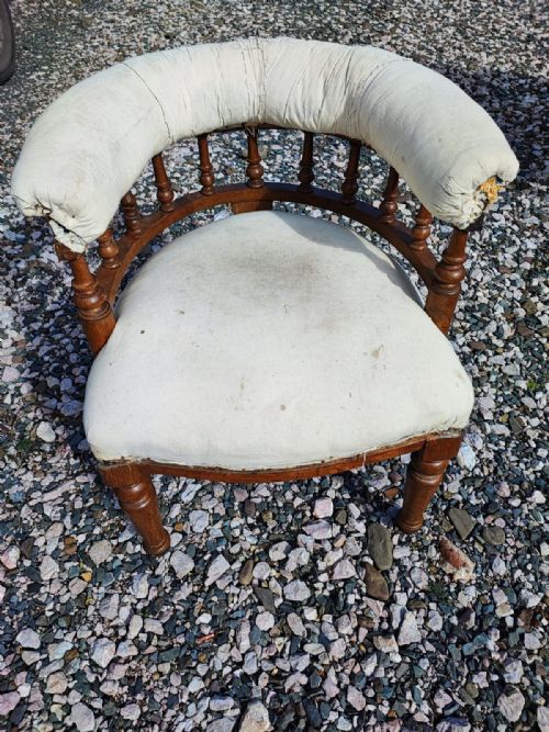 victorian oak desk chair - CATEGORY: ANTIQUE CHAIRS - DATED 1880