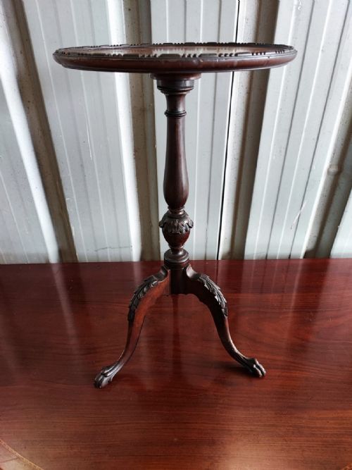 edwardian mahogany carved wine table - CATEGORY: ANTIQUE TABLES - DATED 1900