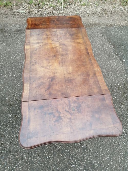 ANTIQUE WALNUT DROP LEAF SIDE TABLE - ADDITIONAL PHOTO 3