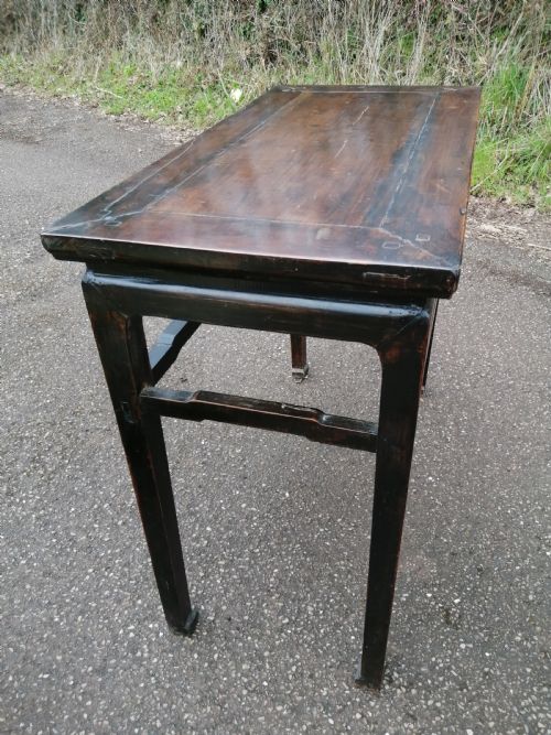 AN ANTIQUE ORIENTAL SIDE HALL TABLE - ADDITIONAL PHOTO 2