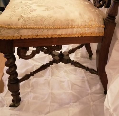 AN ANTIQUE WILLIAM IV ROSEWOOD OCCASIONAL CHAIR - ADDITIONAL PHOTO 17