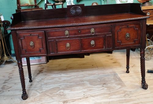 an irish regency mahogany server sideboard - CATEGORY: ANTIQUE SIDEBOARDS - DATED REGENCY