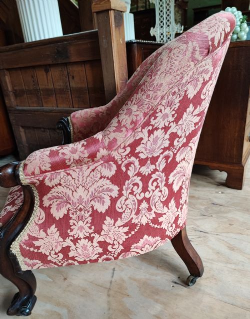FINE VICTORIAN ROSEWOOD ARMCHAIR - ADDITIONAL PHOTO 3