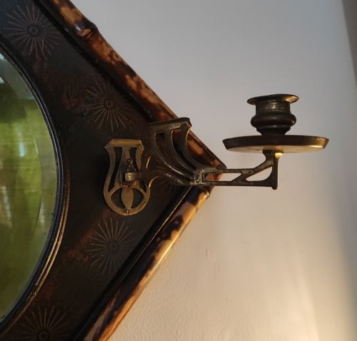VICTORIAN BAMBOO AND LACQUERED WALL MIRROR - ADDITIONAL PHOTO 10
