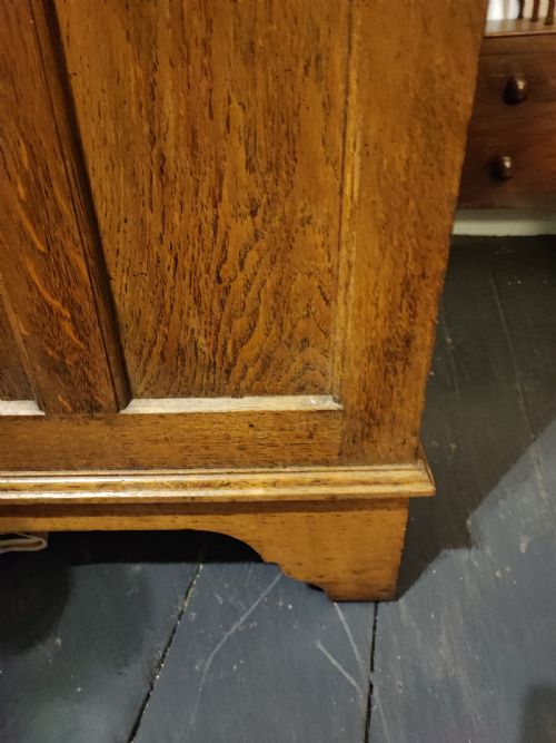 ANTIQUE SMALL OAK CHEST OF DRAWERS - ADDITIONAL PHOTO 5