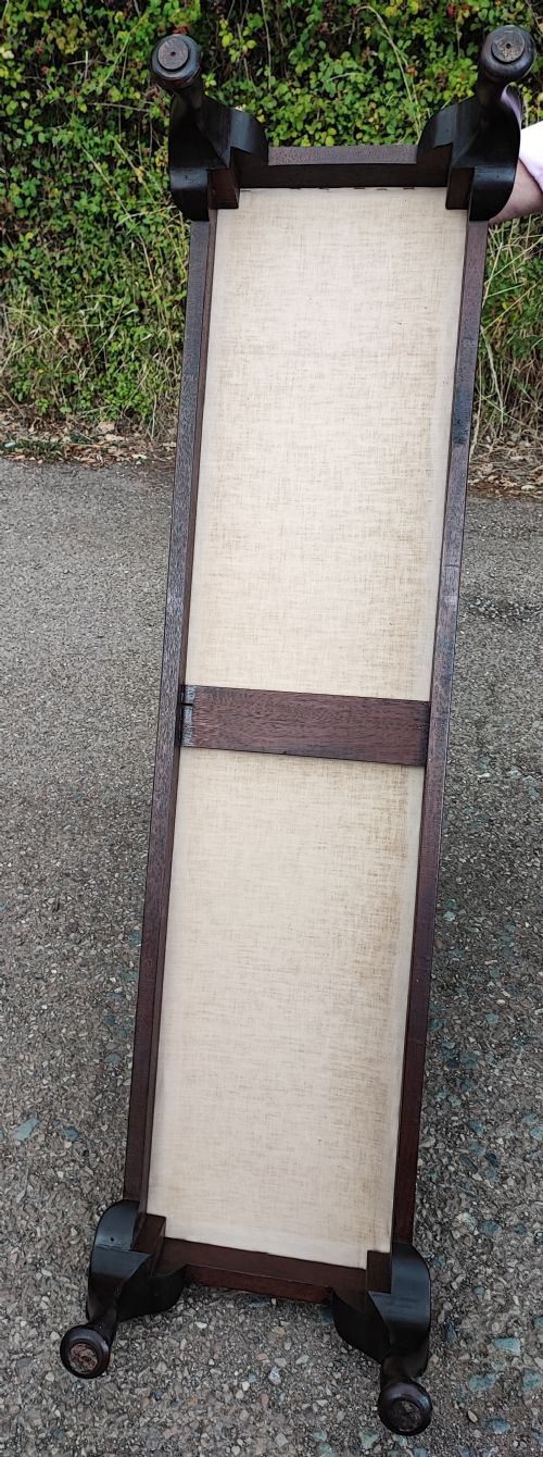 AN ANTIQUE LONG MAHOGANY STOOL IN THE QUEEN ANNE STYLE - ADDITIONAL PHOTO 4