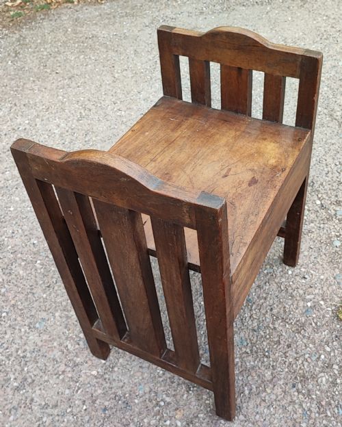 an arts and crafts walnut scottish stool - CATEGORY: ANTIQUE STOOLS - DATED 1900
