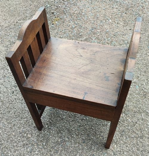 AN ARTS AND CRAFTS WALNUT SCOTTISH STOOL - ADDITIONAL PHOTO 1