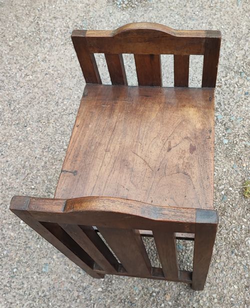 AN ARTS AND CRAFTS WALNUT SCOTTISH STOOL - ADDITIONAL PHOTO 2