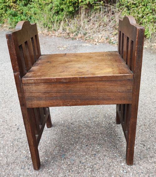 AN ARTS AND CRAFTS WALNUT SCOTTISH STOOL - ADDITIONAL PHOTO 5