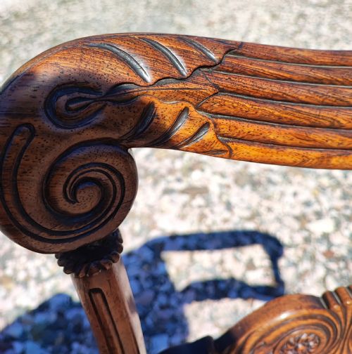 A REGENCY ROSEWOOD SIDE OR OCCASIONAL CHAIR BY GILLOWS - ADDITIONAL PHOTO 6