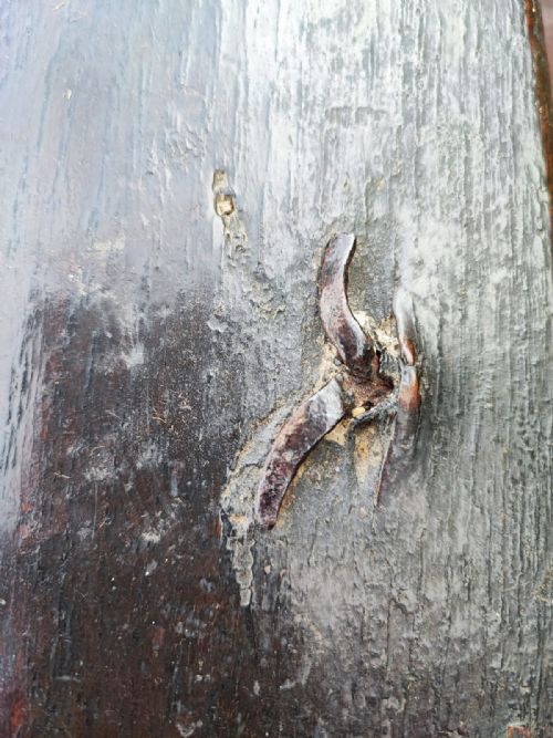 FINE 17C CARVED PLANK COFFER - ADDITIONAL PHOTO 3