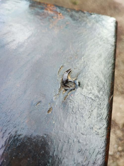 FINE 17C CARVED PLANK COFFER - ADDITIONAL PHOTO 6