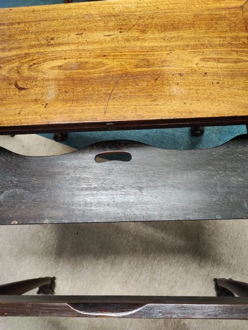 A FINE GEORGE LL RED WALNUT CONCERTINA TEA TABLE - ADDITIONAL PHOTO 9