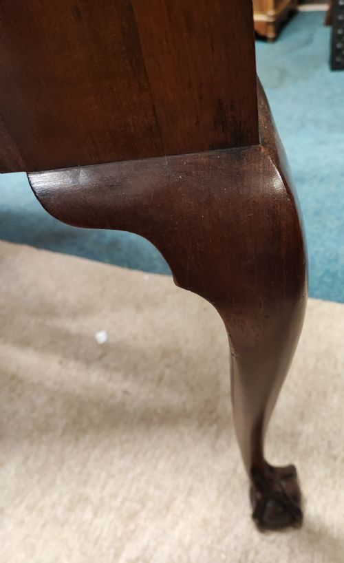 A FINE GEORGE LL RED WALNUT CONCERTINA TEA TABLE - ADDITIONAL PHOTO 10