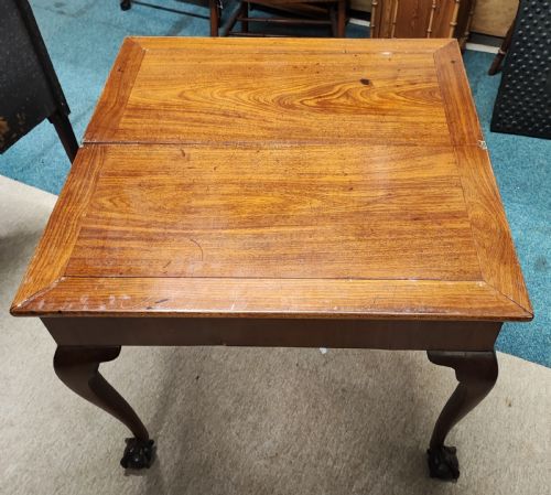 A FINE GEORGE LL RED WALNUT CONCERTINA TEA TABLE - ADDITIONAL PHOTO 13
