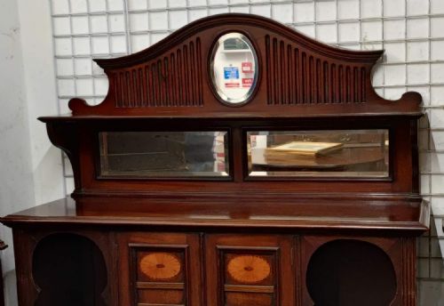 A FINE EDWARDIAN MAHOGANY SIDE CABINET OPEN BOOKCASE - ADDITIONAL PHOTO 10
