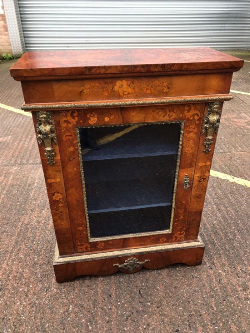 19C WALNUT AND MARQUETRY PIER CABINET - ADDITIONAL PHOTO 1