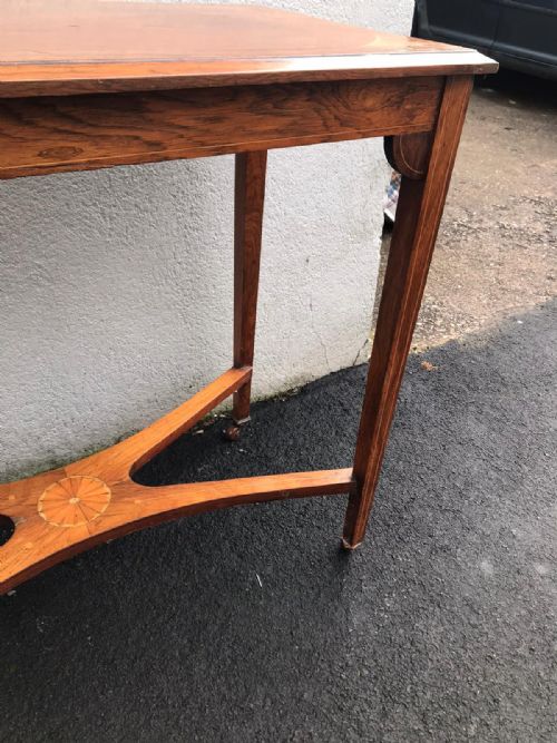 EDWARDIAN INLAND ROSEWOOD WINDOW OCCASIONAL TABLE - ADDITIONAL PHOTO 1
