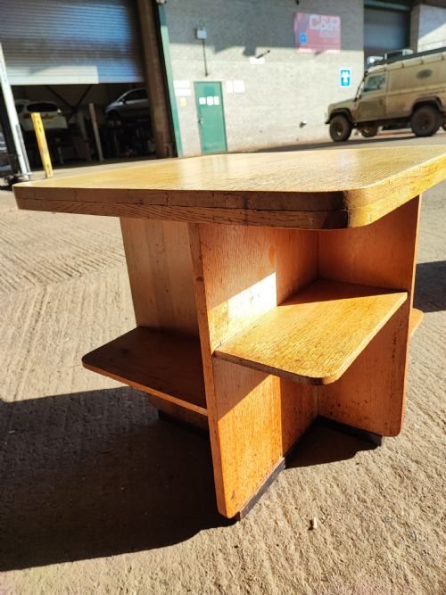 ART DECO OAK BOOK OR LAMP TABLE IN THE HEALS STYLE - ADDITIONAL PHOTO 4