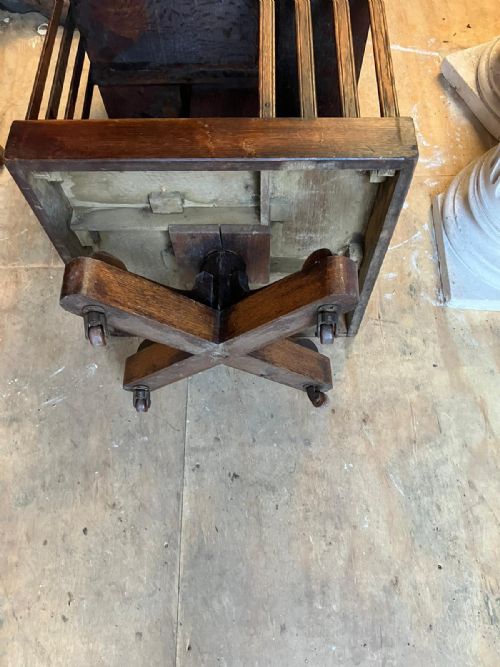 EDWARDIAN OAK REVOLVING BOOKCASE - ADDITIONAL PHOTO 3
