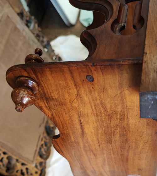 VICTORIAN WALNUT HANGING SHELVES - ADDITIONAL PHOTO 1