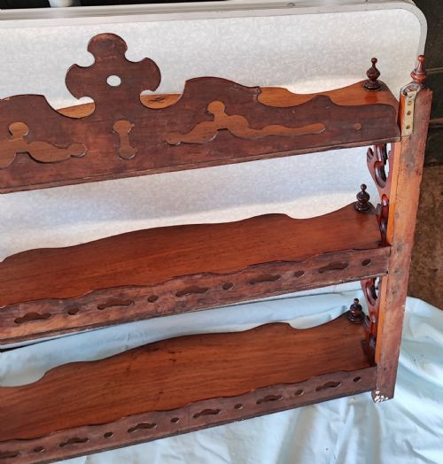 VICTORIAN WALNUT HANGING SHELVES - ADDITIONAL PHOTO 6