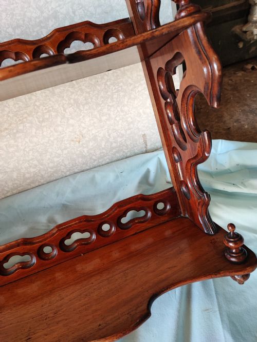 VICTORIAN WALNUT HANGING SHELVES - ADDITIONAL PHOTO 13